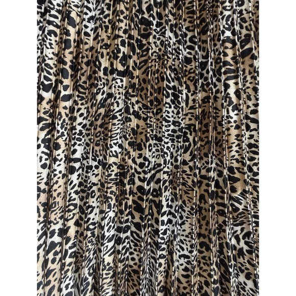 The Limited Leopard Print Waffle Long Skirt Large Pull On Stretch Waist Brown - Picture 10 of 11